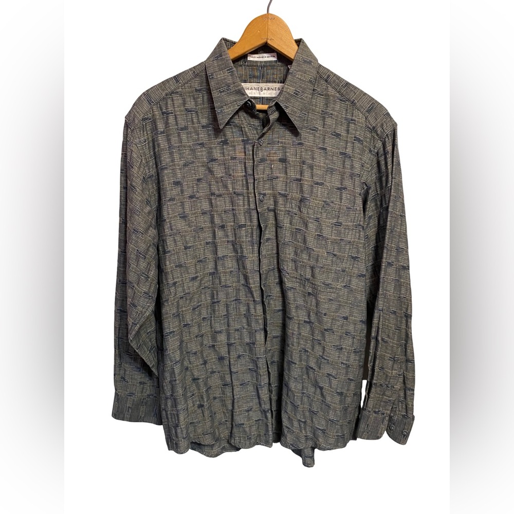 Jhane Barnes Shirt Mens Size Medium Casual Button Up‎ Long Sleeve